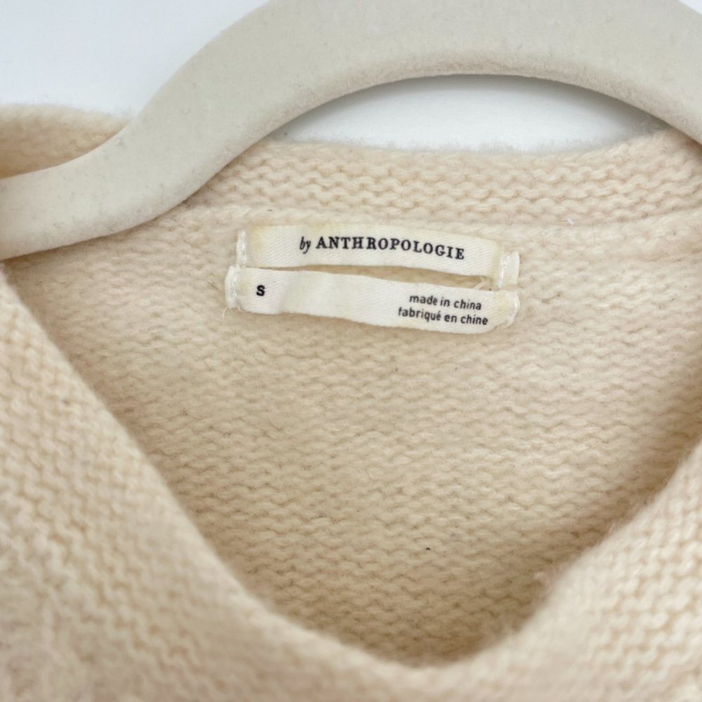 Elizabeth Pointelle Anthropologie Wool Sweater - Picture 2 of 3